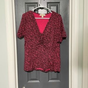 EUC! Michael Kors Black & Pink Top